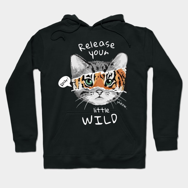 Roar cat Hoodie by Pixel Poetry